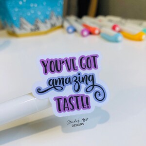 You've Got AMAZING TASTE Stickers, Happy Mail Labels, Eyelash Packaging Stickers, Thank you Stickers Business, Purple Custom Labels image 6