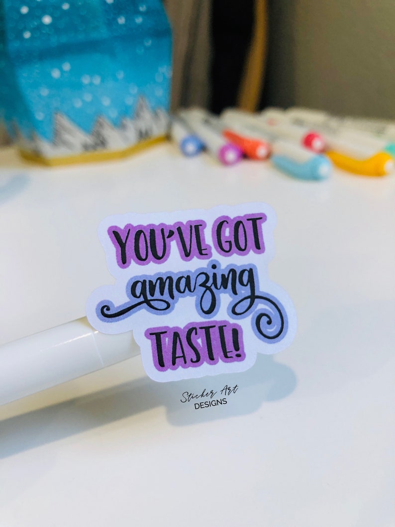 You've Got AMAZING TASTE Stickers, Happy Mail Labels, Eyelash Packaging Stickers, Thank you Stickers Business, Purple Custom Labels image 6