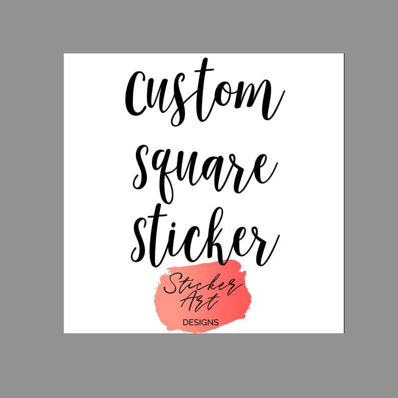 Custom Square Sticker, Custom Event Stickers, Custom Birthday Stickers, Custom Packaging Stickers, Business Stickers, Custom Stickers image 1