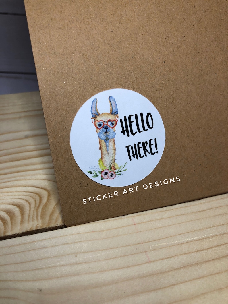 30 HELLO THERE Sticker Llama Stickers Alpaca Stickers - Etsy