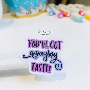 You've Got AMAZING TASTE Stickers, Happy Mail Labels, Eyelash Packaging Stickers, Thank you Stickers Business, Purple Custom Labels image 3