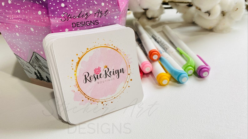 Custom Logo Business Cards, 2.5 Business Marketing Cards, Craft Show Supplies, Business Card, Thank You Cards, Personalized Logo Cards image 3