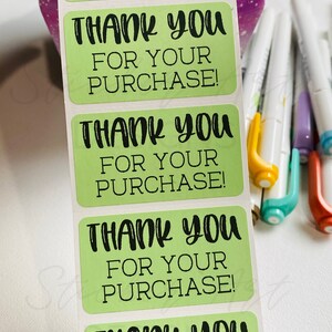 Thank You For Your Purchase Stickers, Thank You Labels, Business Stickers, Packaging Stickers, Custom Colored Stickers, Custom Logo Labels image 4