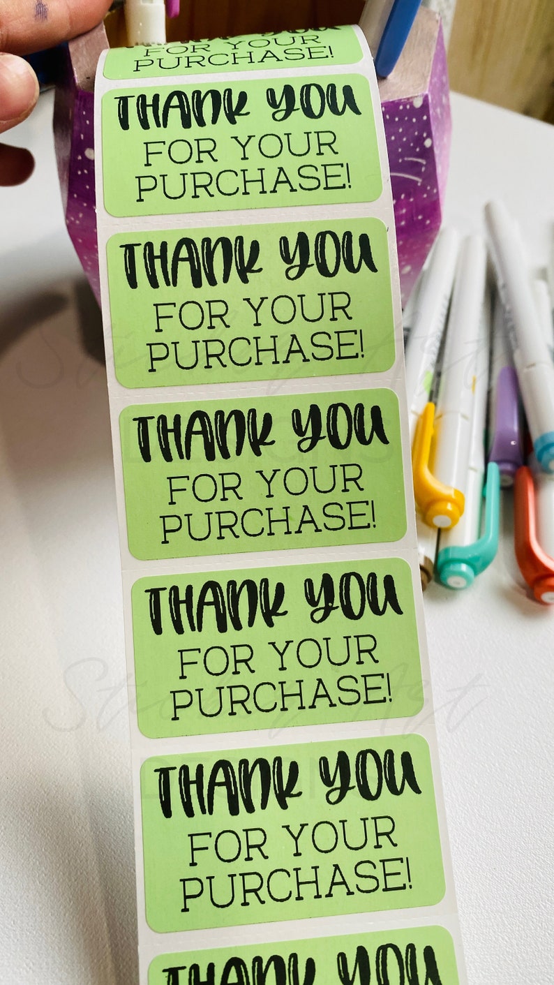 Thank You For Your Purchase Stickers, Thank You Labels, Business Stickers, Packaging Stickers, Custom Colored Stickers, Custom Logo Labels image 4