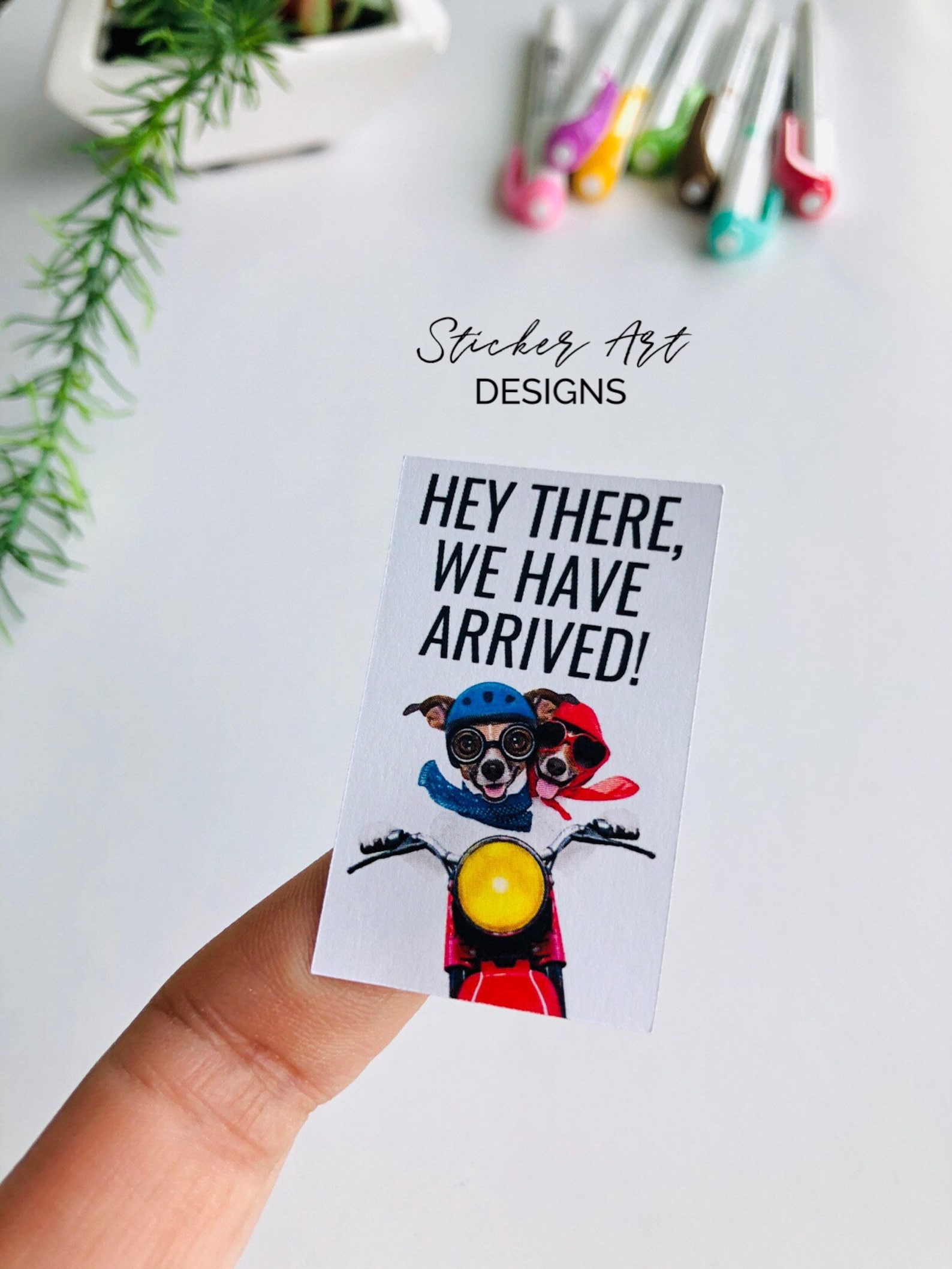 30 Hey There We Have Arrived Stickers Happy Mail Stickers - Etsy