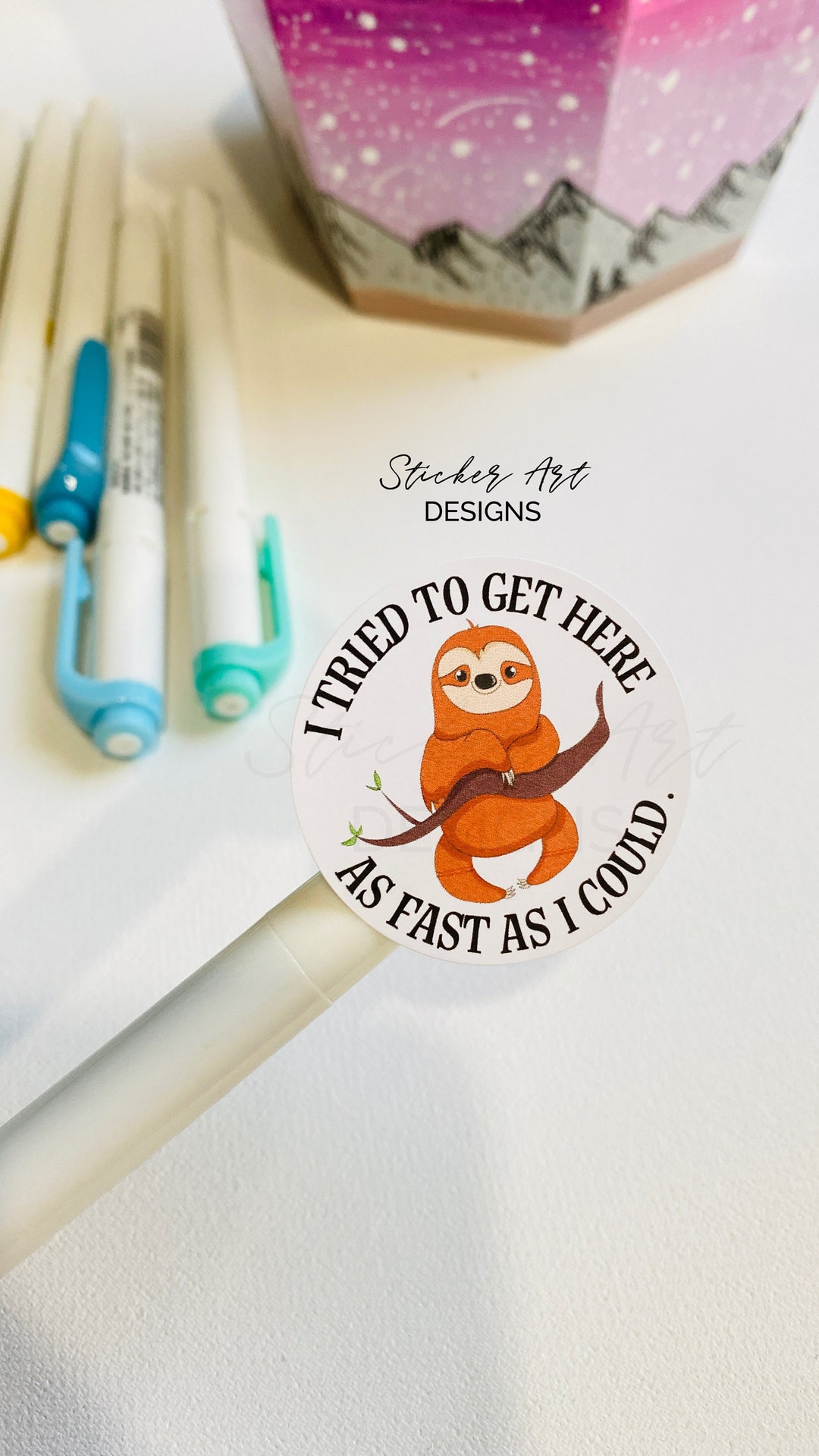 16 Sloth Happy Mail Labels, Packaging Stickers, She Won This! Stickers ...