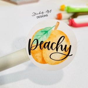 16 PEACHY Stickers, Georgia Peach Labels, Happy Mail Labels, Packaging ...