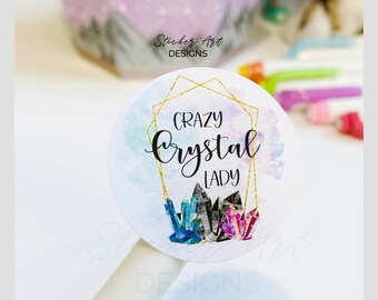 16 Crystal Stickers, Happy Mail Labels, Packaging Stickers, Jewelry Business Stickers, Fun Order Stickers, Handmade Jewelry Stickers