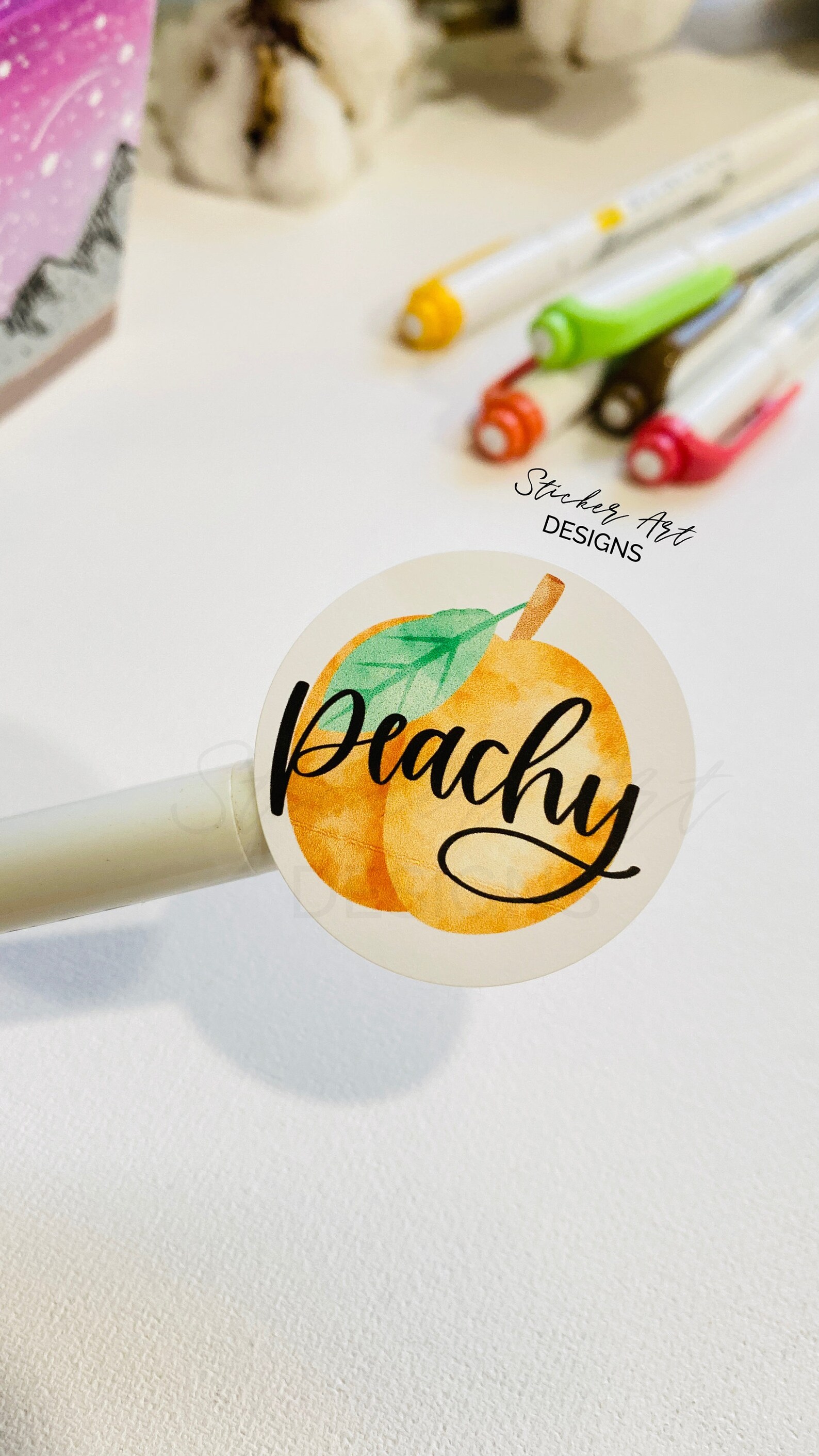16 PEACHY Stickers Georgia Peach Labels Happy Mail Labels - Etsy