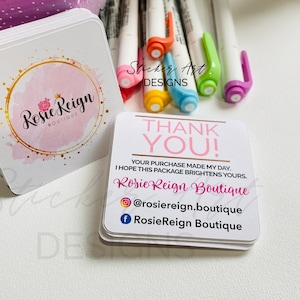 Custom Logo Business Cards, 2.5 Business Marketing Cards, Craft Show Supplies, Business Card, Thank You Cards, Personalized Logo Cards image 4