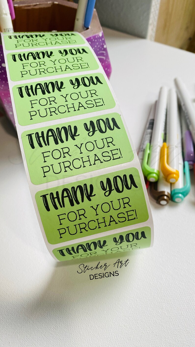 Thank You For Your Purchase Stickers, Thank You Labels, Business Stickers, Packaging Stickers, Custom Colored Stickers, Custom Logo Labels image 3