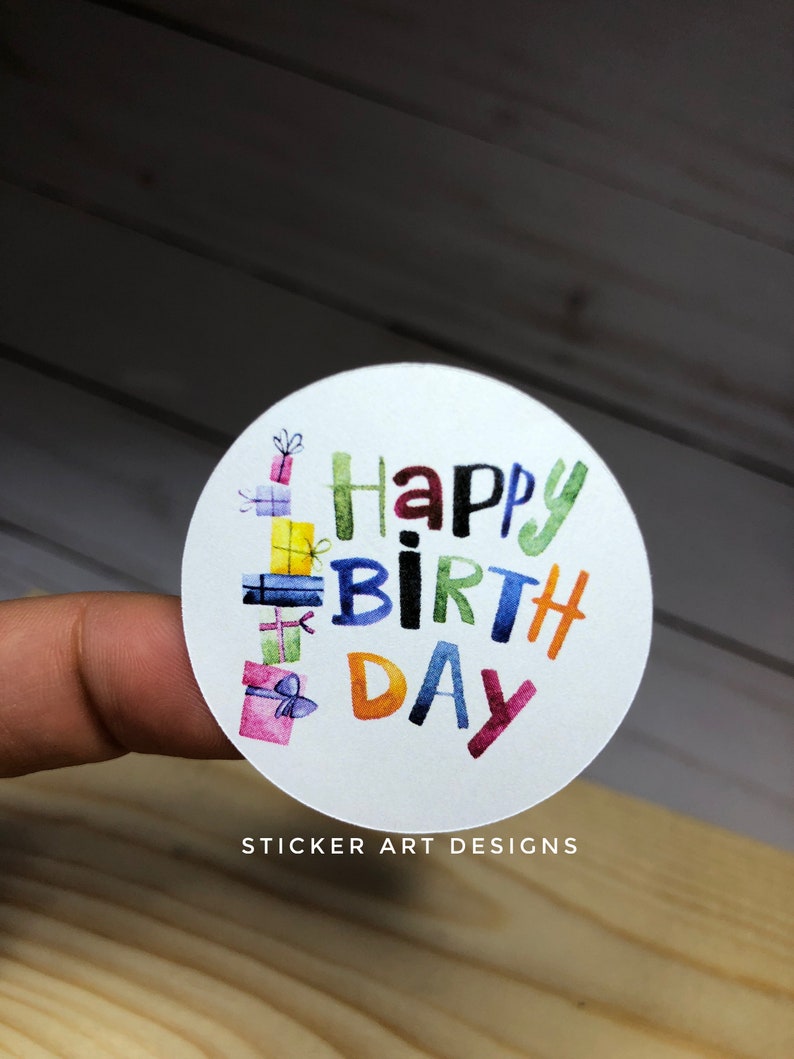 Happy Birthday Stickers Planner Stickers Birthday Cards Etsy