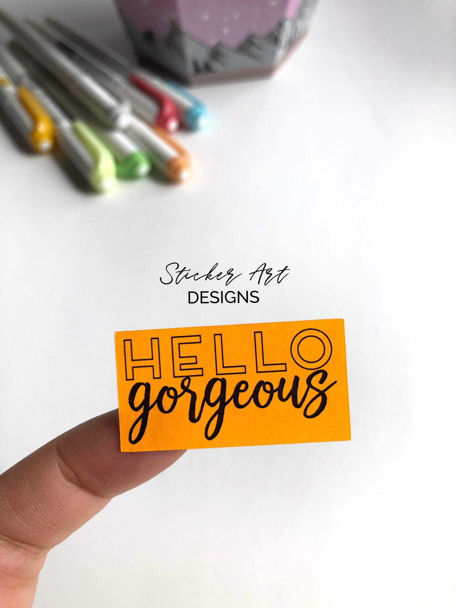 Hello Stickers Small Business Stickers Business Etsy