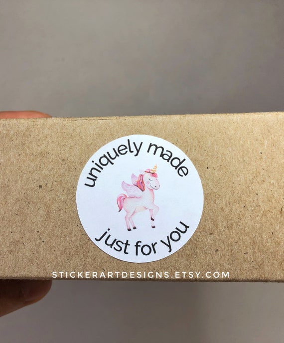 Unicorn Stickers Made Just For You Stickers Packaging Etsy