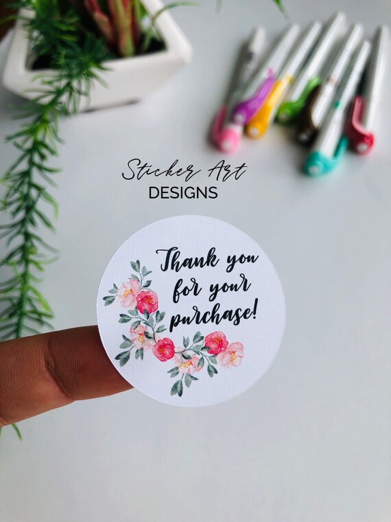 Happy Mail Thank You For Support My Small Business Stickers, Small