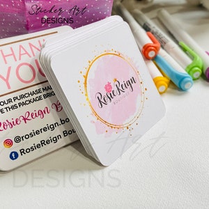 Custom Logo Business Cards, 2.5 Business Marketing Cards, Craft Show Supplies, Business Card, Thank You Cards, Personalized Logo Cards image 6