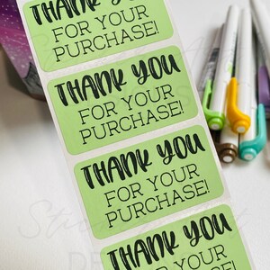 Thank You For Your Purchase Stickers, Thank You Labels, Business Stickers, Packaging Stickers, Custom Colored Stickers, Custom Logo Labels image 2