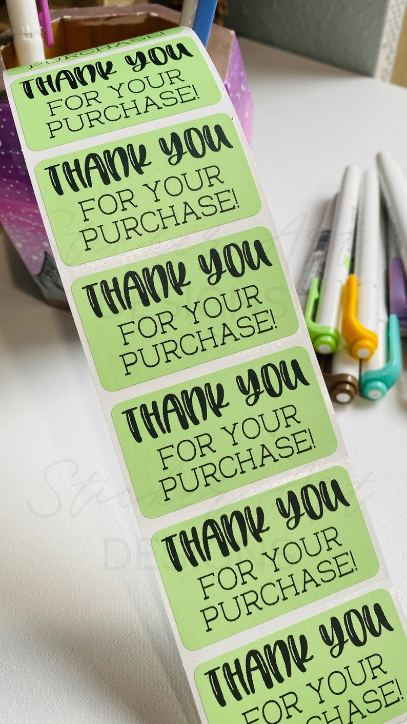 Thank You For Your Purchase Stickers, Thank You Labels, Business Stickers, Packaging Stickers, Custom Colored Stickers, Custom Logo Labels image 2