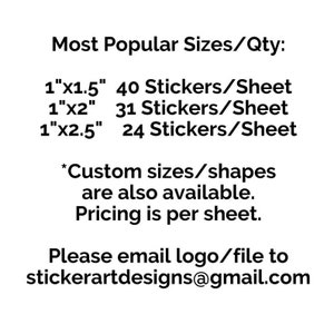 Custom Logo Stickers, Custom Business Stickers, Small Business Stickers, Logo Packaging Sticker, Business Stickers, Custom Logo Labels image 3