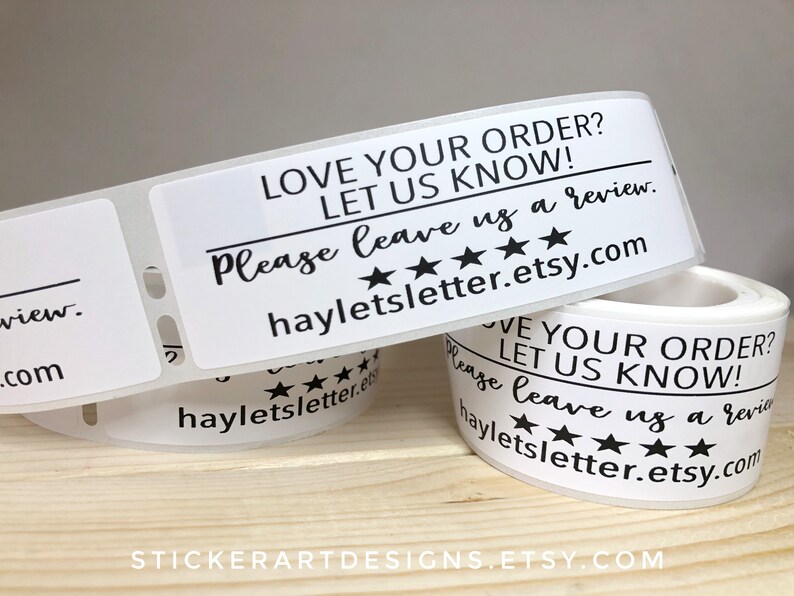 Leave us a review Stickers Etsy Review Reminder Etsy Review Etsy