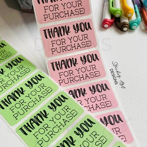 Thank You For Your Purchase Stickers, Thank You Labels, Business Stickers, Packaging Stickers, Custom Colored Stickers, Custom Logo Labels image 5