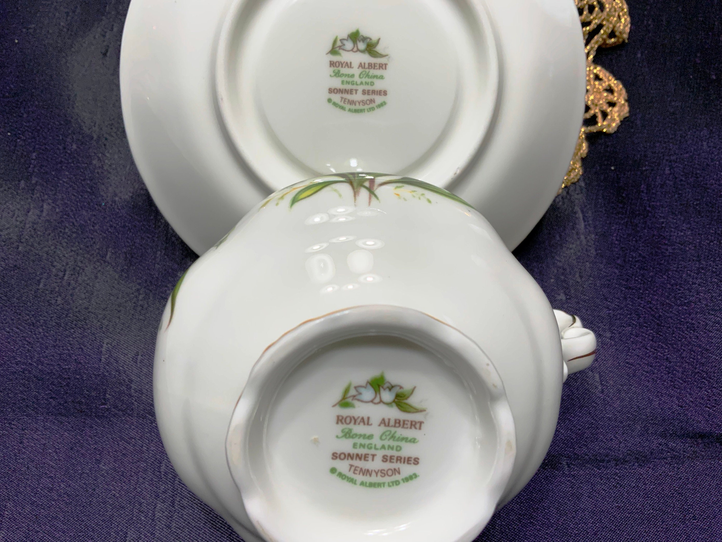 Royal Albert tennyson Lily of the Valley Cup and Etsy UK