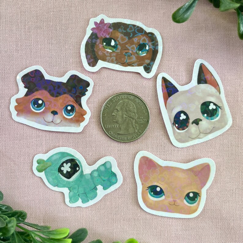 Lps Sticker Eye LPS Popular Holographic Sticker Set - Littlest Pet Shop - 2000s ...
