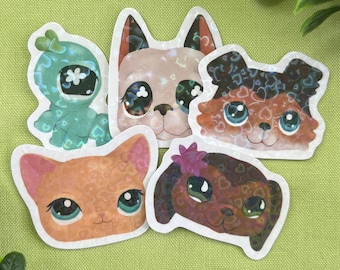 LPS Popular Holographic Sticker Set - Littlest Pet Shop - 2000s Nostalgia