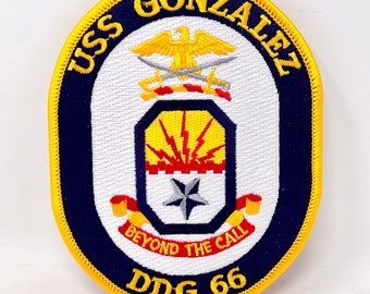 USS Gonzalez DDG 66 US Navy Arleigh Burke Class Destroyer Patch - Vtg 90s