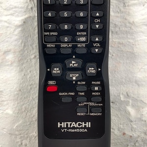 Hitachi VT-RM4530A VCR Remote Control