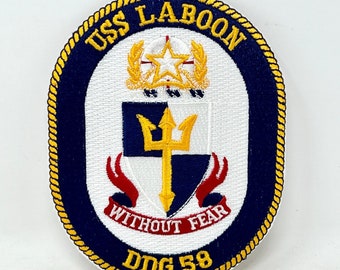 USS Laboon US Navy Arleigh Burke Class Destroyer Patch - Vtg 90s