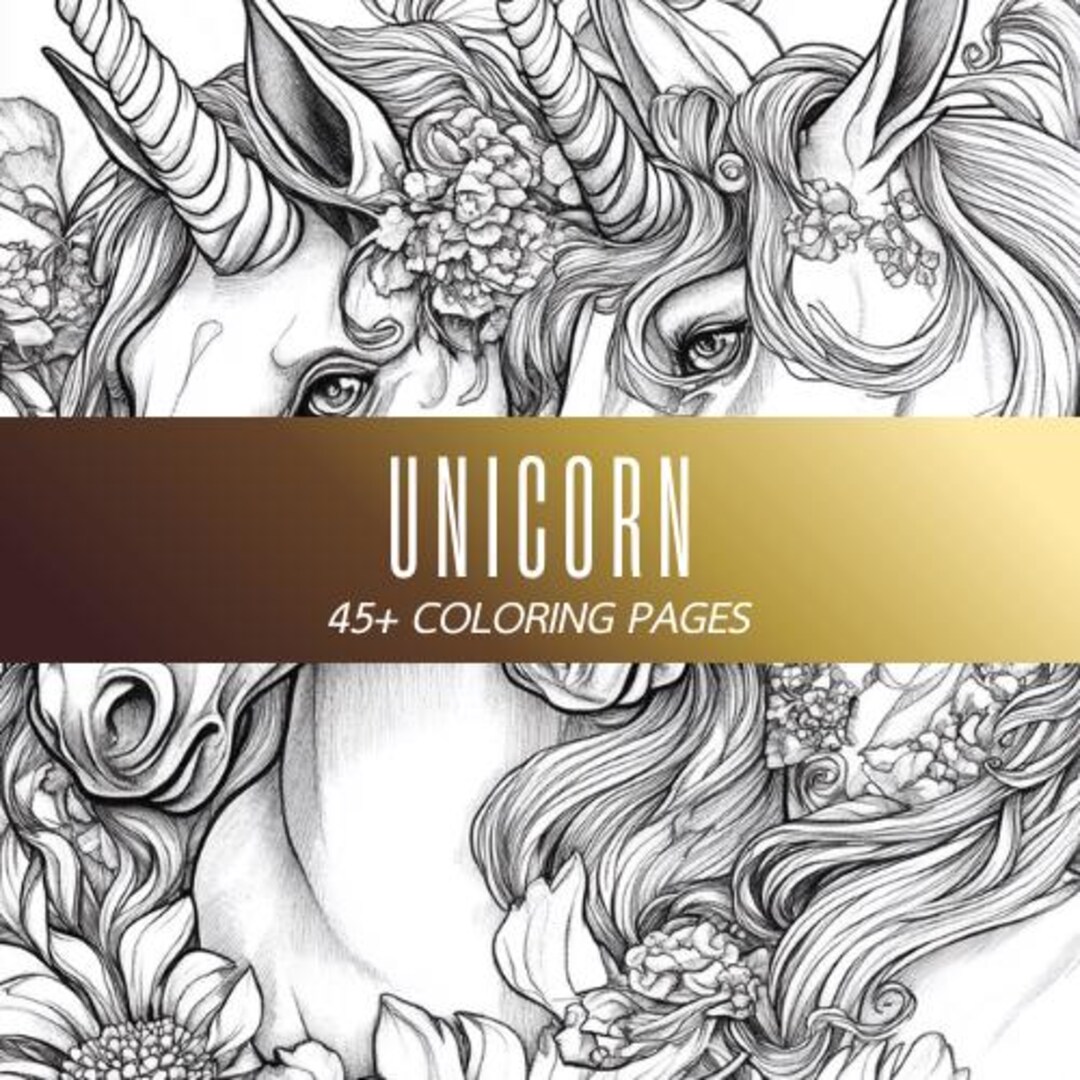 Unicorn Coloring Pages, Magical Printable Coloring Book for Kids ...