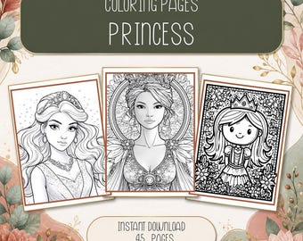 Princess Coloring Pages: 45 Printable Designs