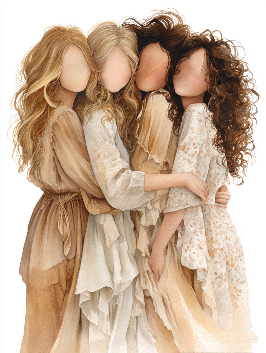 Sisters Wall Art Print | Sister Gift From Sister | Neutral Feminine ...