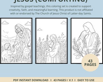 Jesus Comforting Coloring Pages, 43 Printable Christ Comfort and Faith Designs