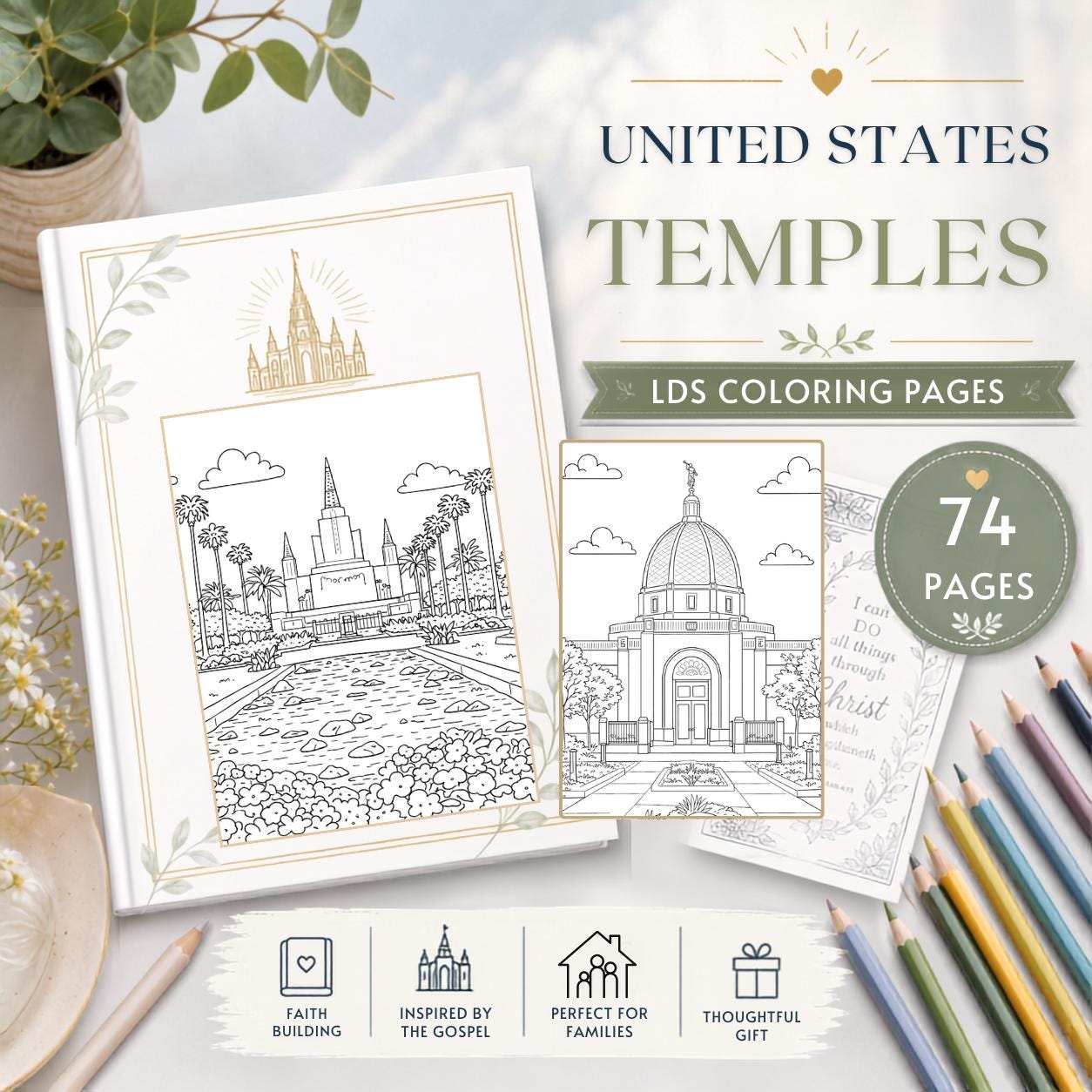 43 Must-Make February Crafts for Kids for Beating Boredom 34 US LDS Temple Coloring Pages, 74 Printable Church Activity Sheets