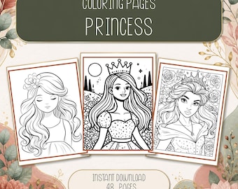 Princess Coloring Pages: 48 Printable Designs