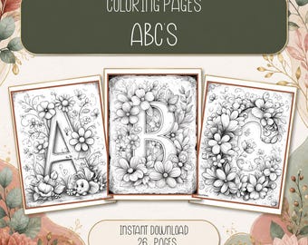 Alphabet Coloring Pages: 26 Printable ABC Learning Worksheets for Kids