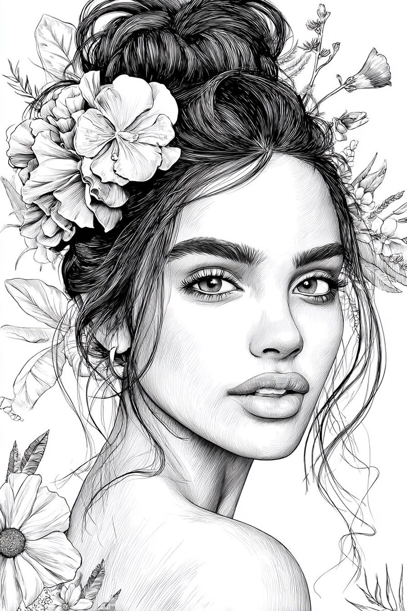Model Coloring Pages, 52 Printable Fashion and Designer Looks - Etsy