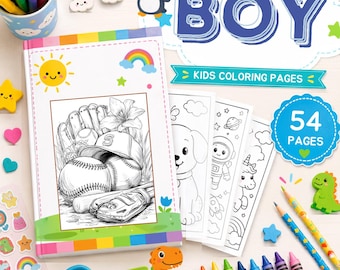Boy Coloring Pages, 54 Printable Sports, Cars and Prehistoric Designs for Kids