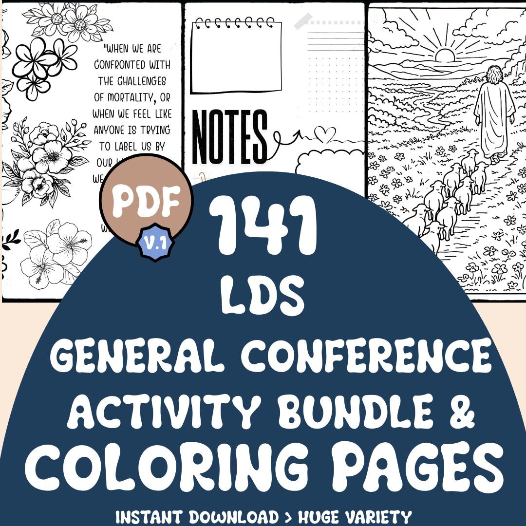LDS General Conference Activity Bundle & Coloring Pages | 141 Pages ...