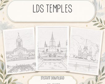 LDS Temple Coloring Pages, 36 Printable Church Activity Sheets