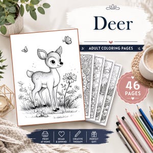 Deer Coloring Pages, 46 Printable Fawn and Woodland Nature Designs