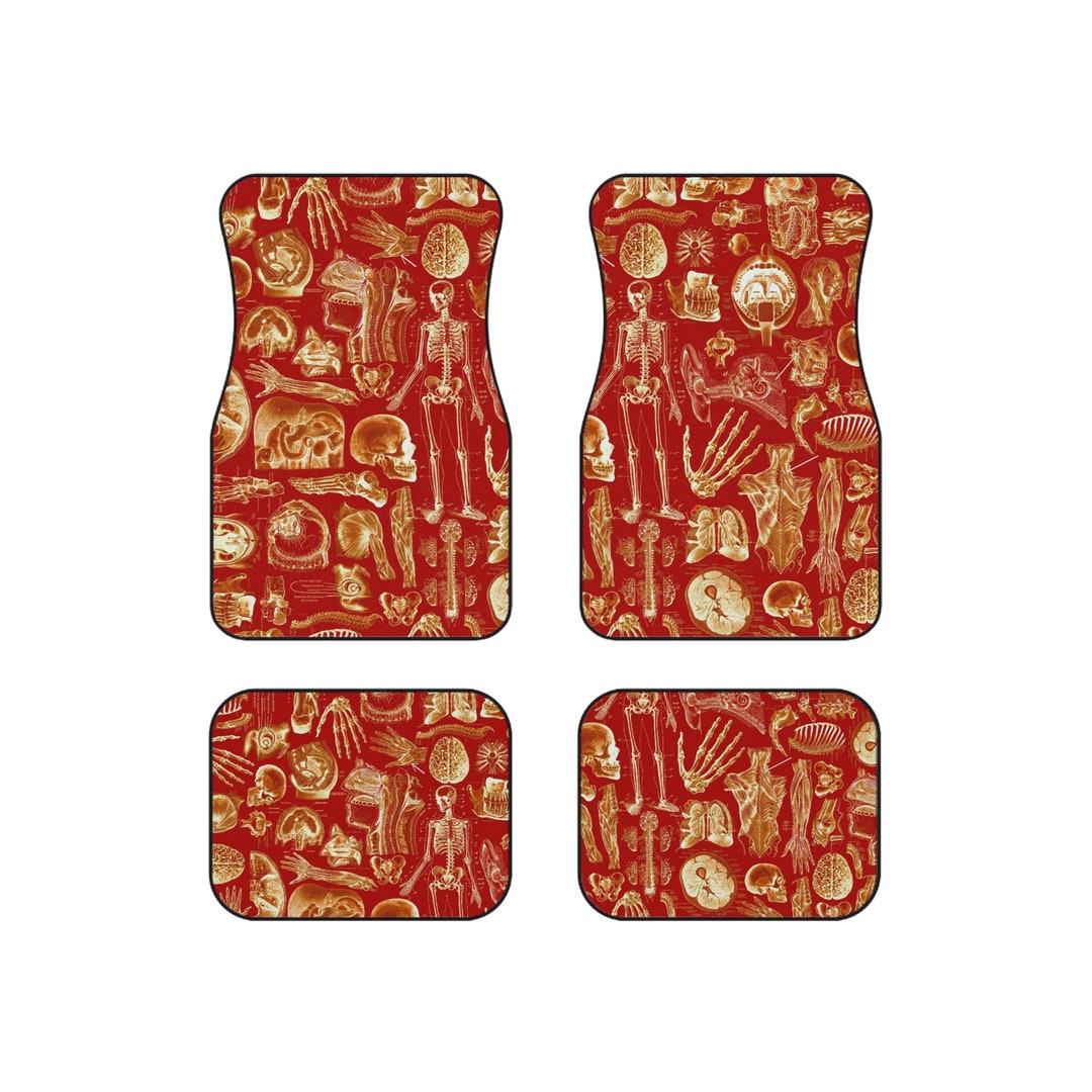 Red Gothic Human Anatomy Car Mats, Set of 4 - Etsy