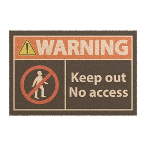KEEP OUT Door Mat, Unwelcome Guests, Fair Warning, Humorous House Warming Gift