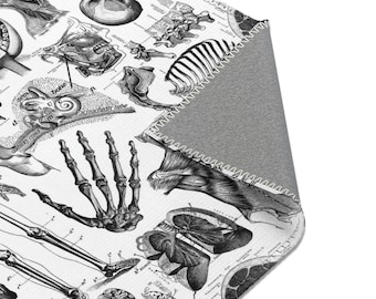 Human Anatomy White Color Gothic Design Area Rugs