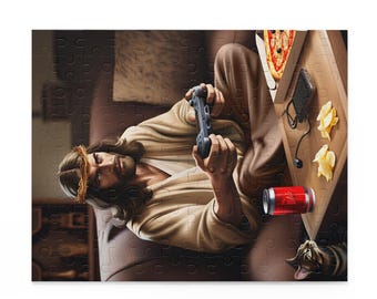 J.C. Button Masher - Family Friendly Puzzle - Three Sizes - Gamer Fans, Fun Religious Gift, Holiday Gift idea