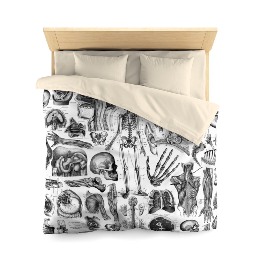 Anatomy Pattern Print Duvet Cover Bedding Set