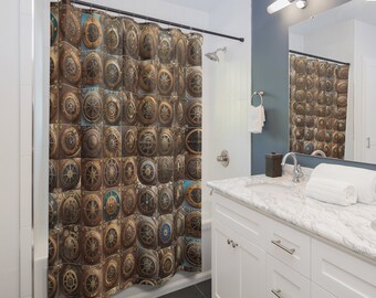 Steampunk Pattern Shower Curtains