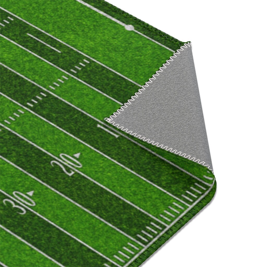 Football Filed Rugg Sports Fan's Football Field Game Room Area Rugs Half and Full Field in ...